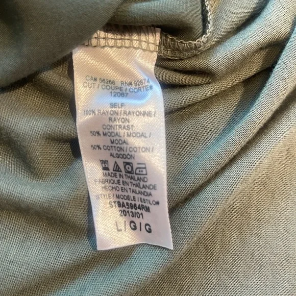 SOLD!!!!! NWT SPLENDID KHAKI MODAL AND COTTON BLEND COLLARED L/S SHIRT. L - Picture 7 of 9